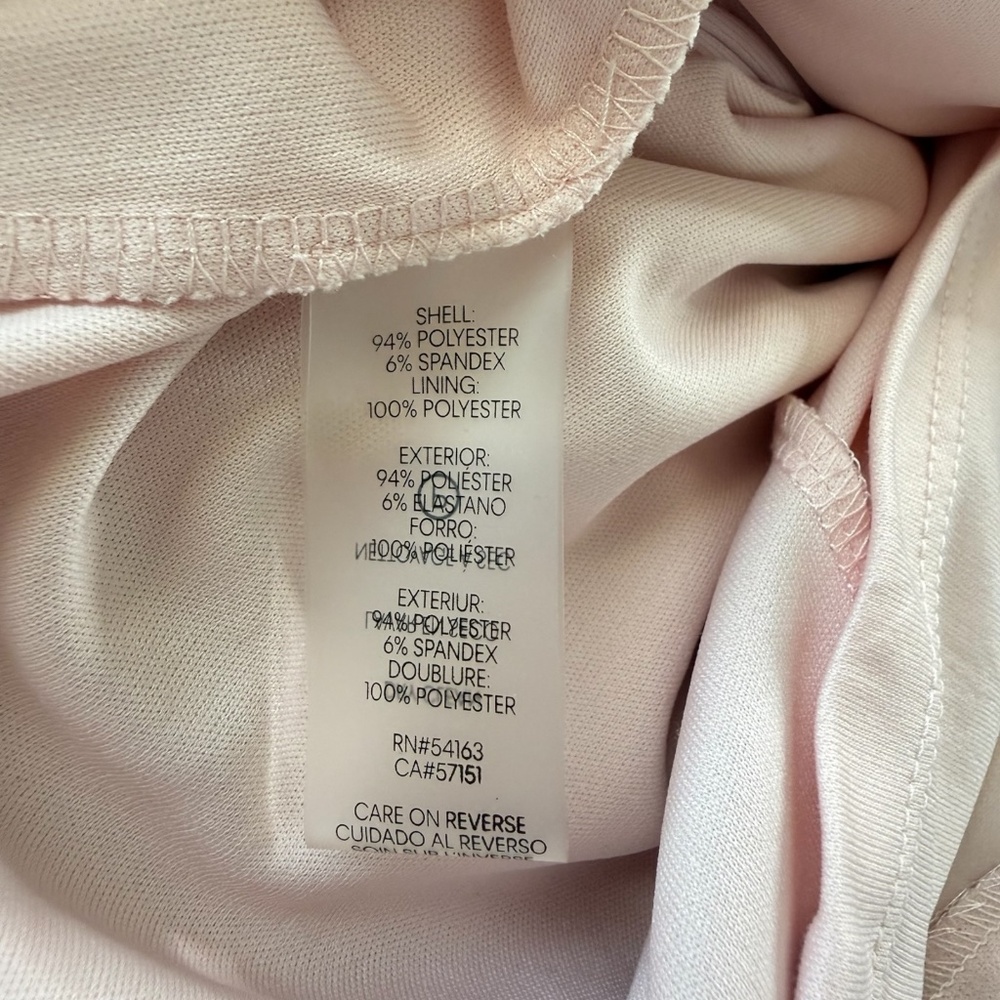 Calvin Klein Dress Ruffle DBL Bell Sleeve Sheath Event Career Chic Light Pink 6 - Picture 13 of 14